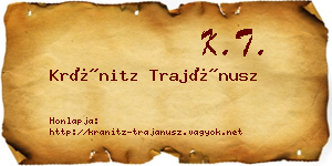 Kránitz Trajánusz névjegykártya